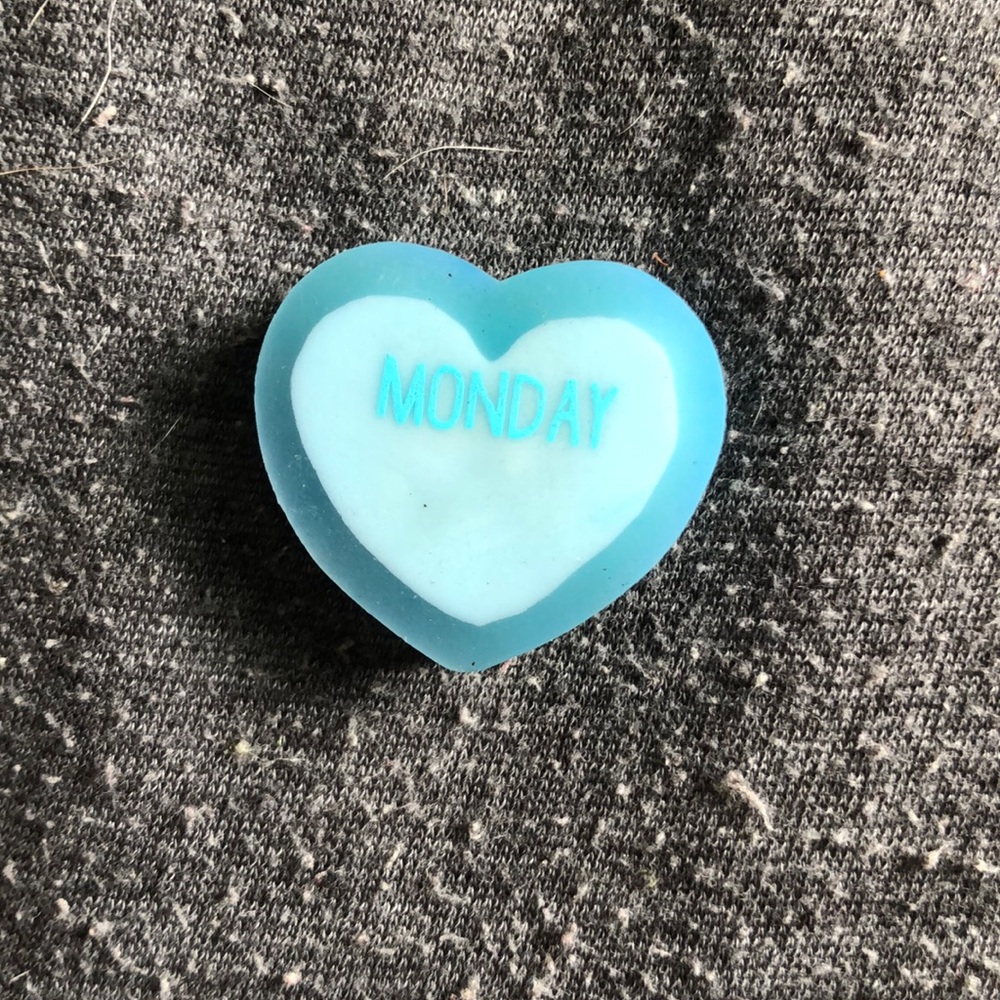 cute blue monday eraser